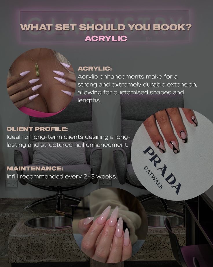 Acrylic nails booking guide for Polysh Nailcare Studio